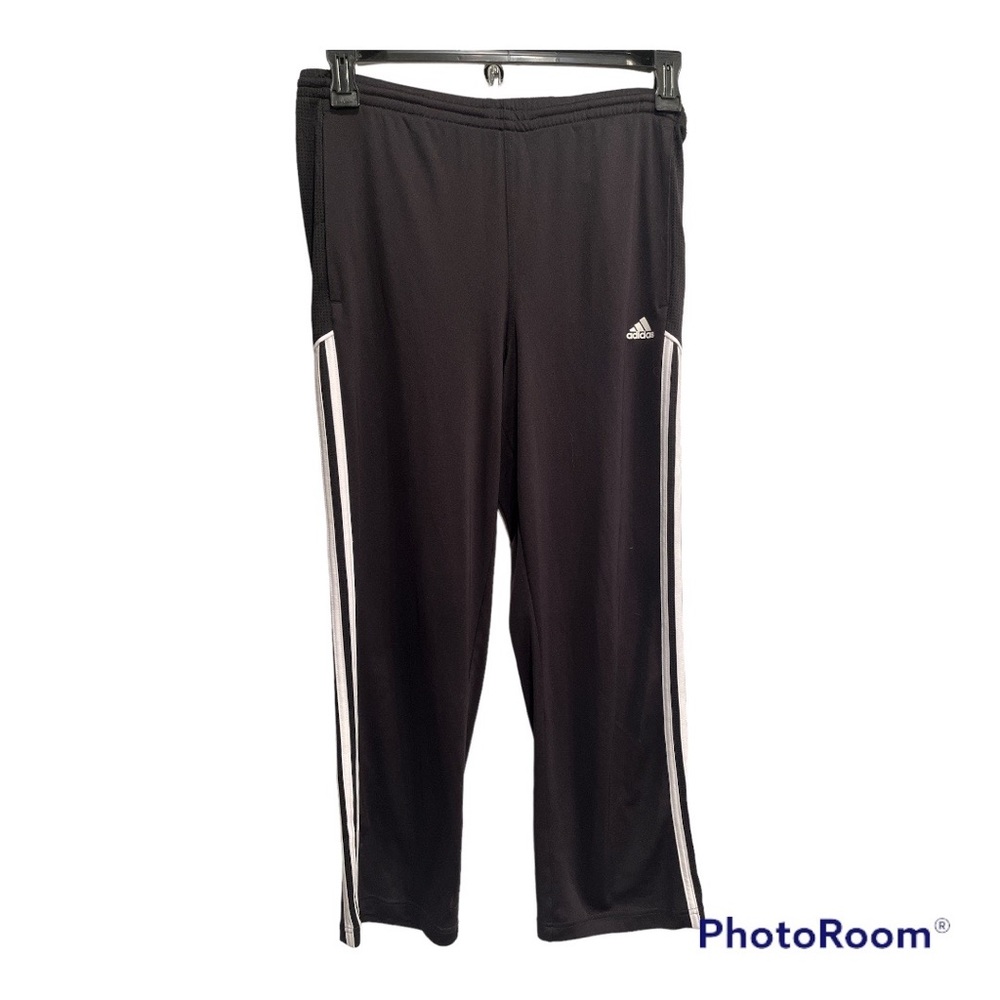 Adidas athletic Pants in black with white trim size large